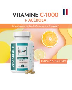 Vitamine C 1000 + Acérola Hexa³ 120 gélules