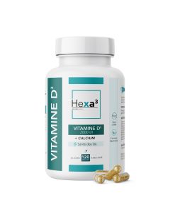 Vitamine D3 2000 UI + Calcium Hexa³ 120 gélules