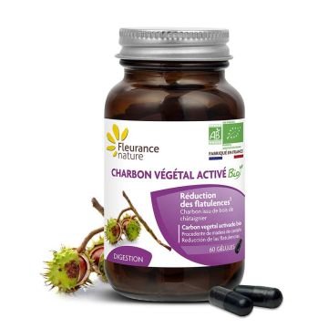 Charbon Végétal Activé Bio Fleurance Nature 60 gélules