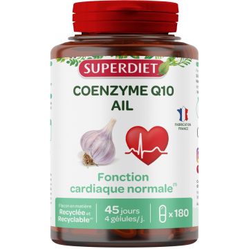 Coenzyme Q10 et Ail Superdiet 180 gélules