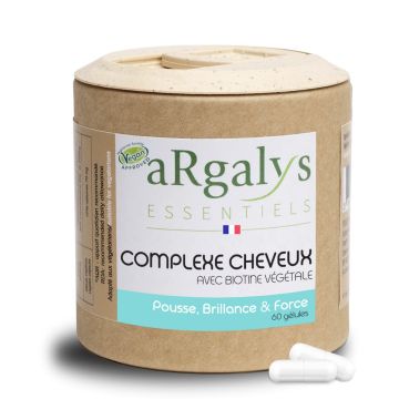 Complexe Cheveux Biotine Végétale Argalys Essentiels 60 gélules