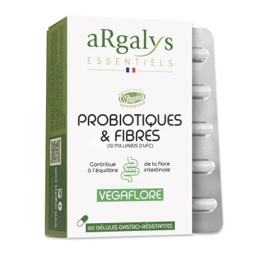 Probiotiques et Prébiotiques Vegaflore Argalys Essentiels 60 gélules