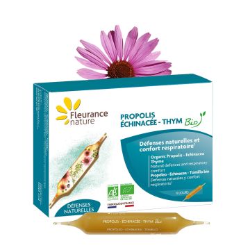 Ampoules Propolis Échinacée Thym Bio Fleurance Nature 10 ampoules