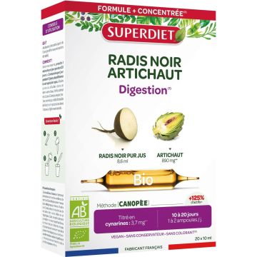 Radis Noir Artichaut Bio Superdiet 20 ampoules