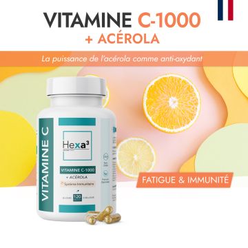 Vitamine C 1000 + Acérola 120 gélules